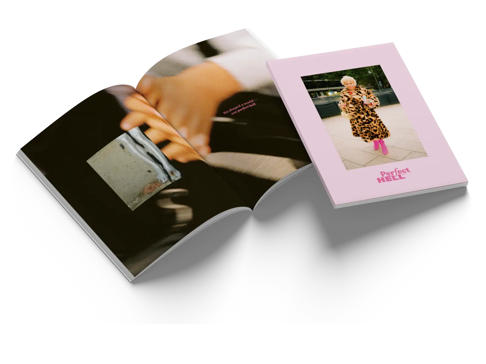Cover and spread of the 44-page Perfect HELL™ exhibition catalog – huf® x Kodak, Berlin 2025