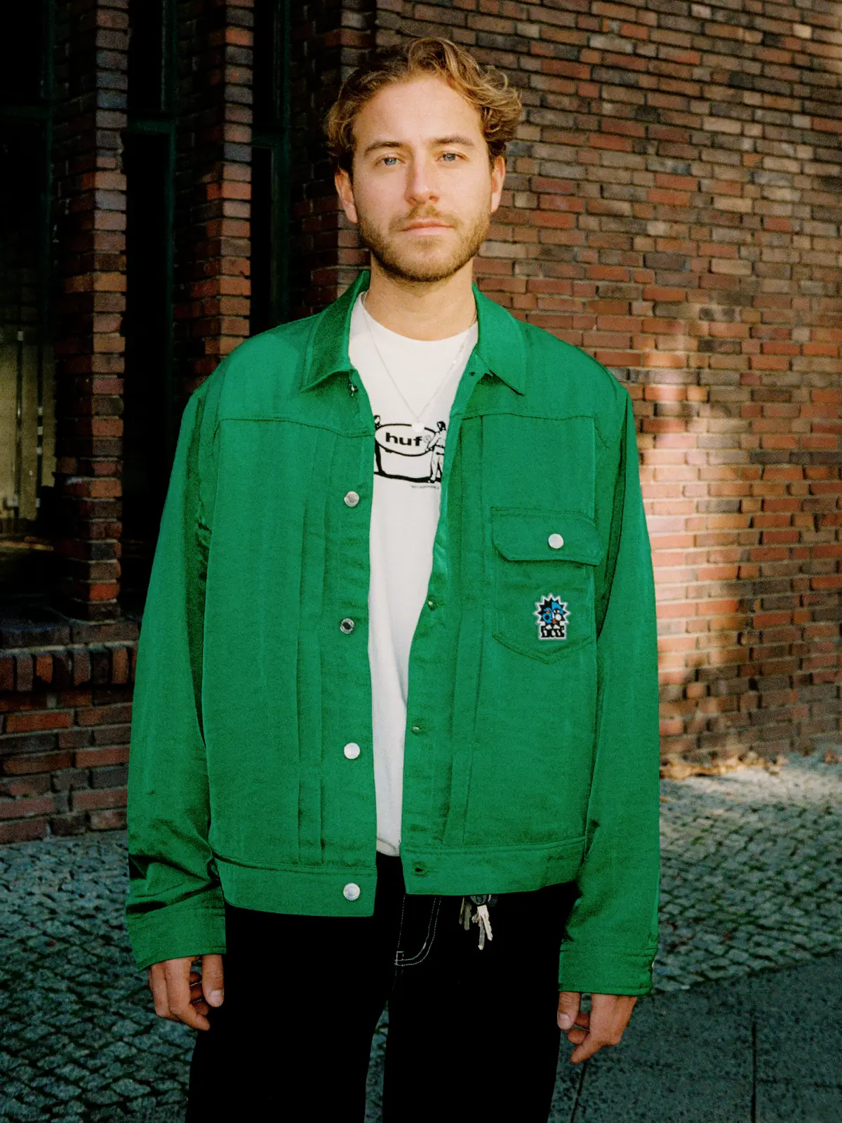 Portrait of Dennis Scholz – huf® x Kodak Perfect HELL™, Berlin 2025 · Photo: © Sina Laurin Neumann